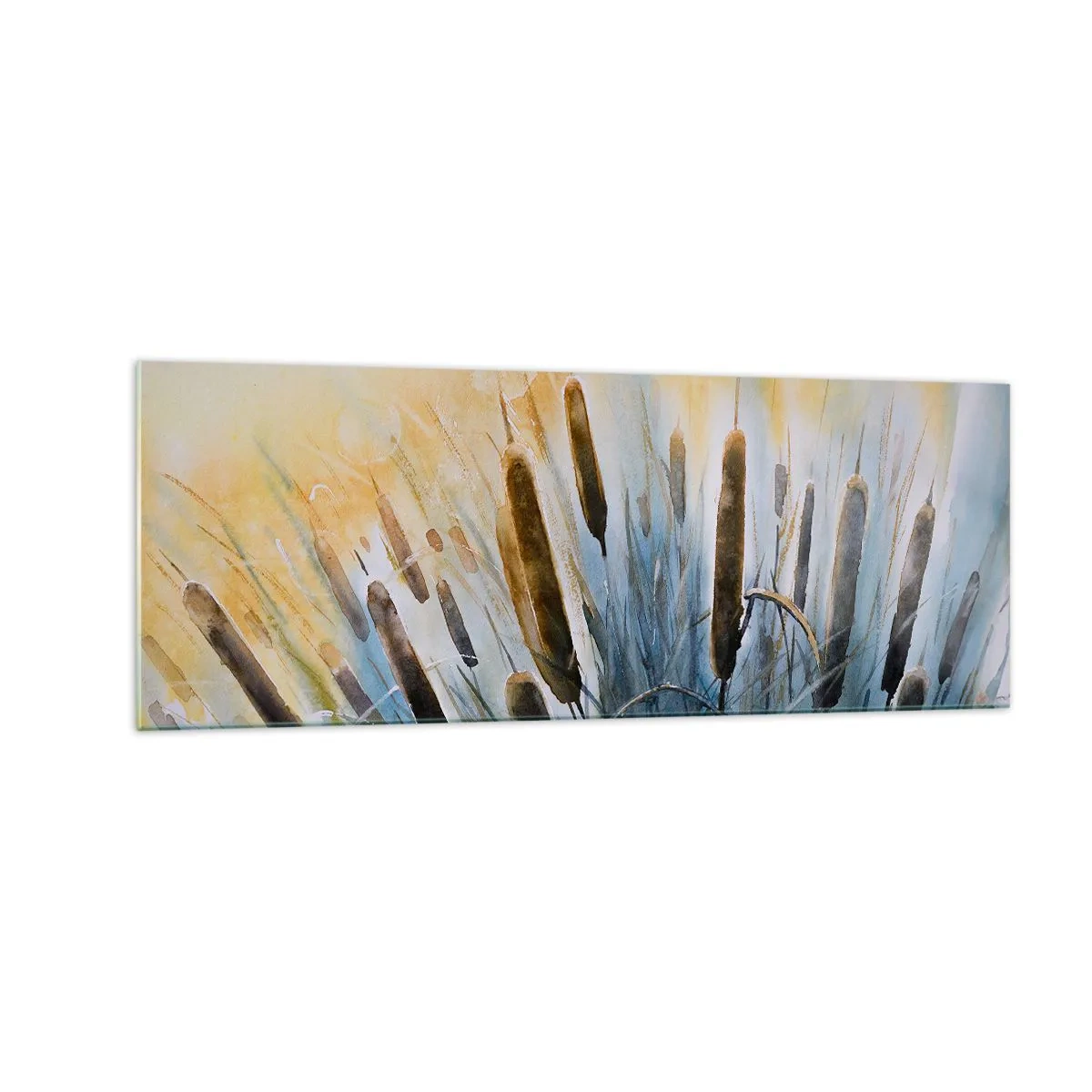 Schilderen op glas - De kou van het water, de hitte van de zon - 140x50 cm