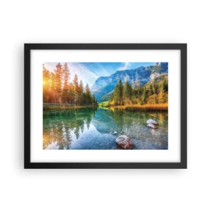 Poster in een zwarte lijst - De zachtheid van de herfst - 40x30 cm