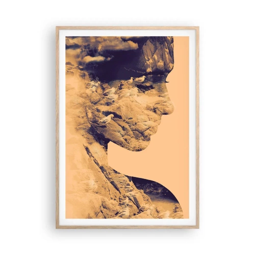 Een poster in een licht eiken lijst - Van nature mooi - 70x100 cm