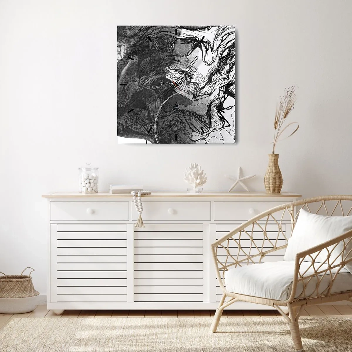 Wandklok - Klok - Verstrikt in dromen - 40x40 cm