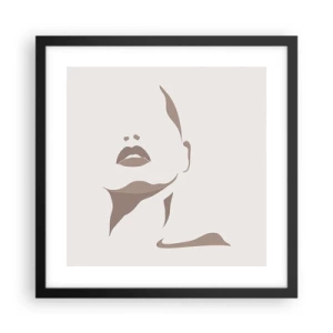 Poster in een zwarte lijst - Gemaakt van licht en schaduw - 40x40 cm