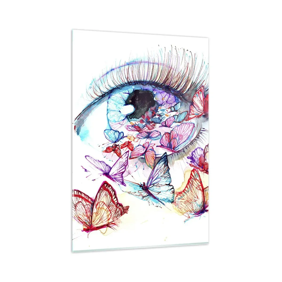 Schilderen op glas - Sprookjesachtige ogen charme - 80x120 cm