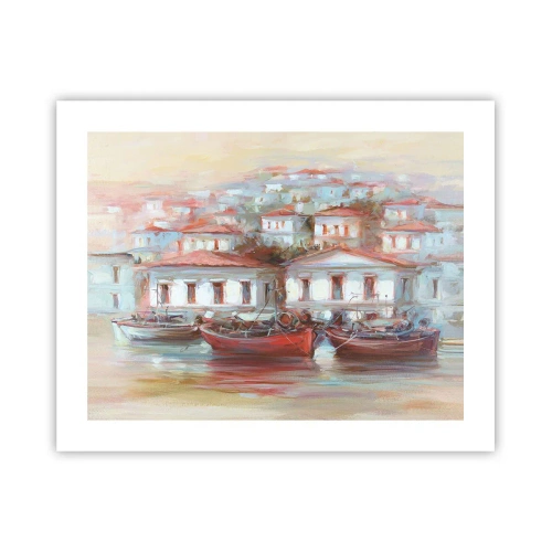 Poster - Gelukkige stad - 50x40 cm