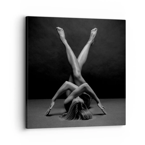 Schilderen op canvas - De geometrie van naaktheid - 30x30 cm