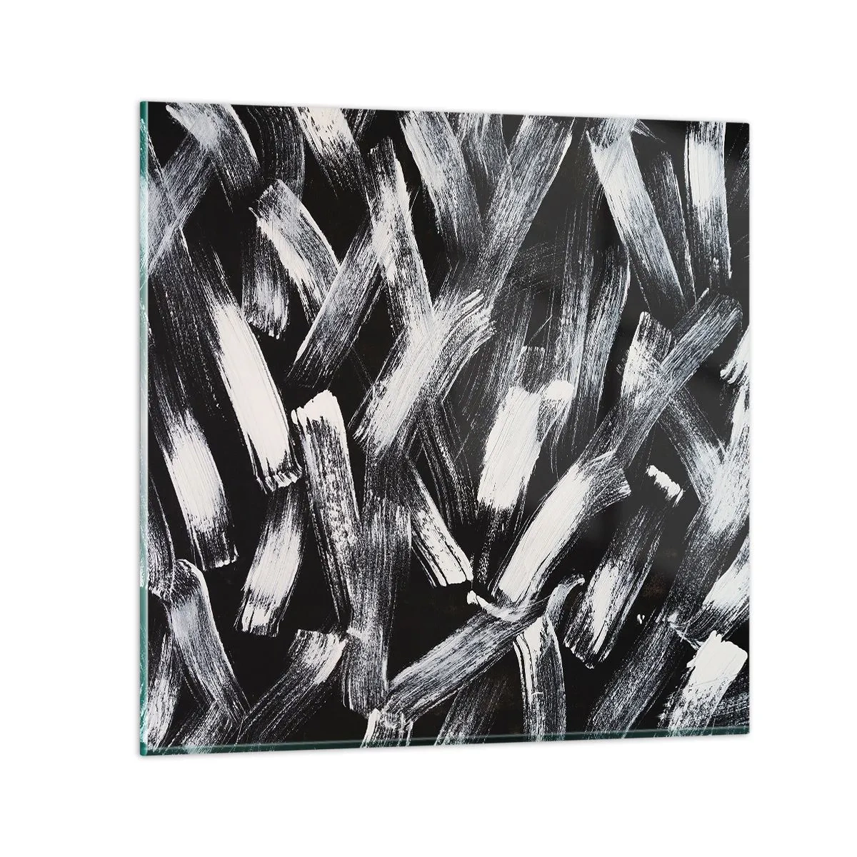 Schilderen op glas - Abstractie in de industriële spirit - 30x30 cm