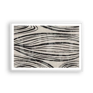 Poster in een witte lijst - Lijnoverstromingsvlakte - 91x61 cm