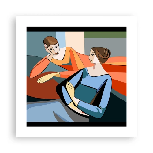 Poster - Een moment van vertrouwen - 40x40 cm