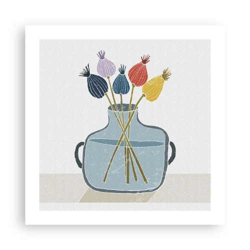 Poster - Alsof hij met maanzaad heeft gezaaid - 50x50 cm