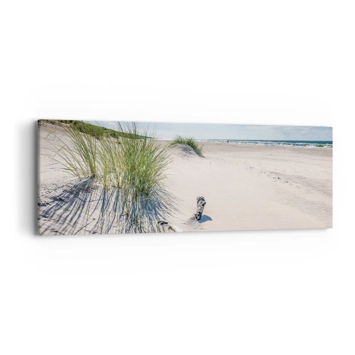 Schilderen op canvas - De mooiste zandstrand? Oostzee-strand - 90x30 cm