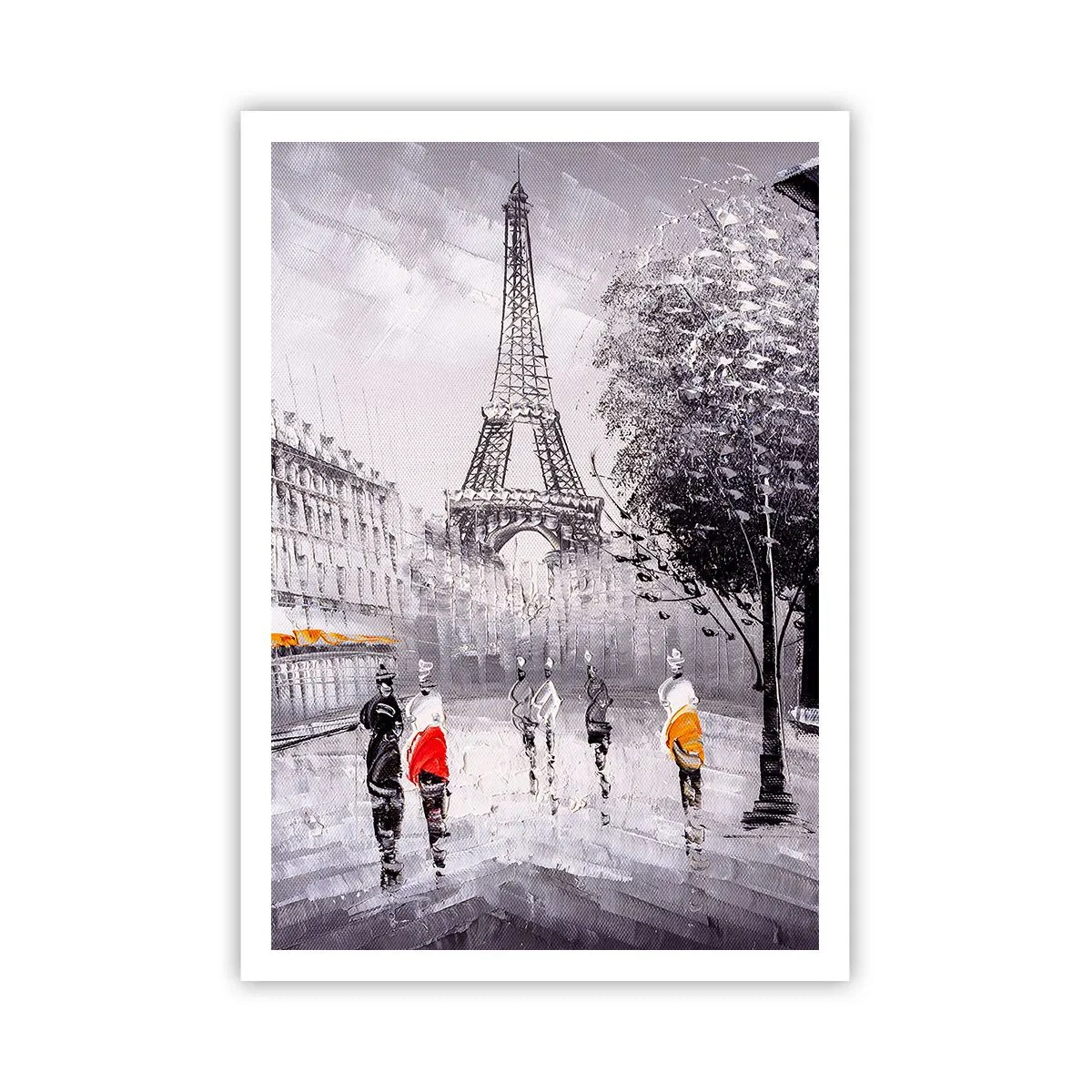 Poster - Parijs wandeling - 70x100 cm