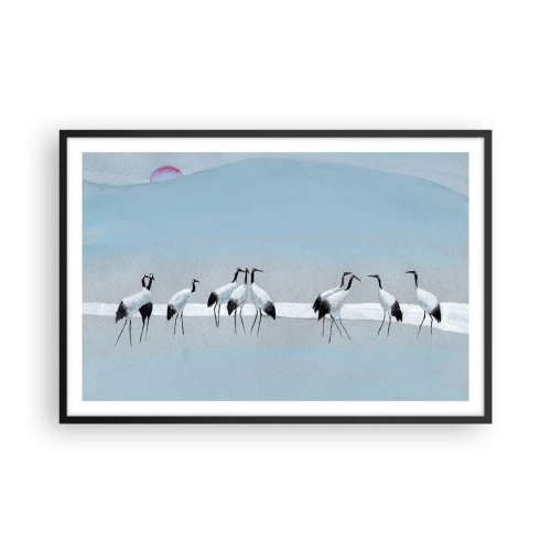 Poster in een zwarte lijst - Na een warme dag - 91x61 cm