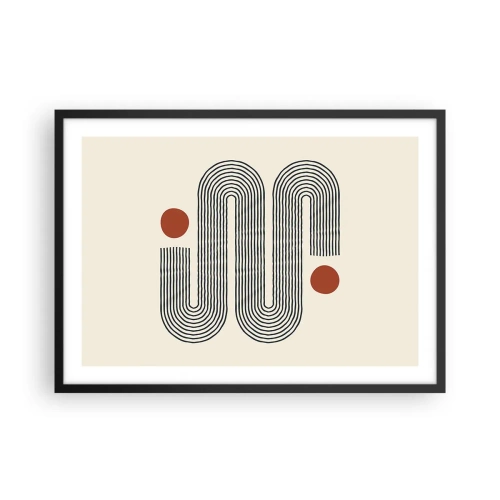 Poster in een zwarte lijst - Van het begin tot het eind - 70x50 cm