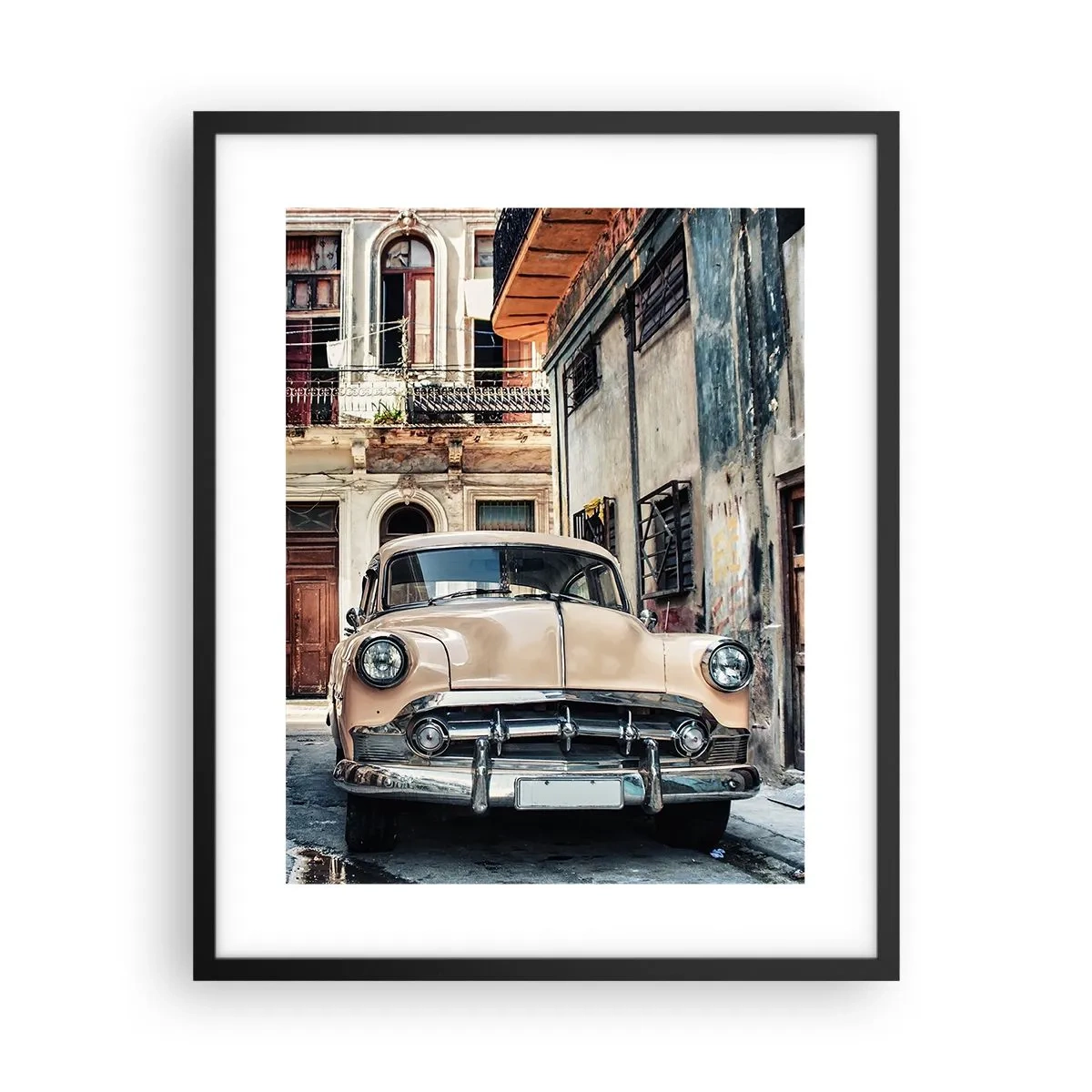 Poster in een zwarte lijst - De siësta in Havana - 40x50 cm