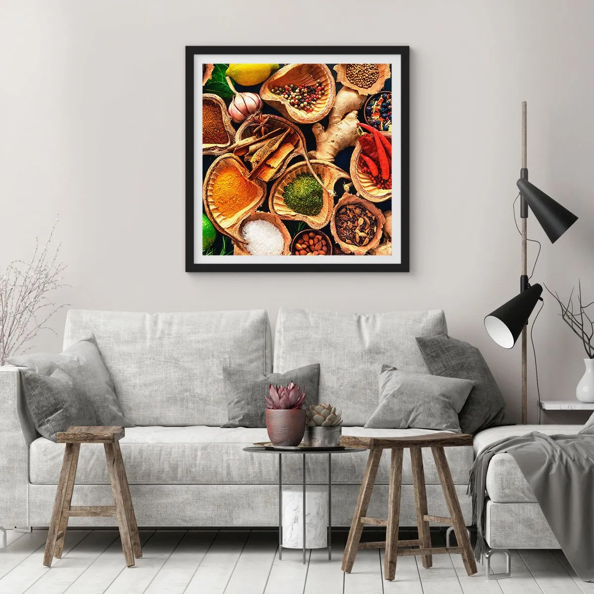 Poster in een zwarte lijst - Neem wat je wilt - 50x50 cm