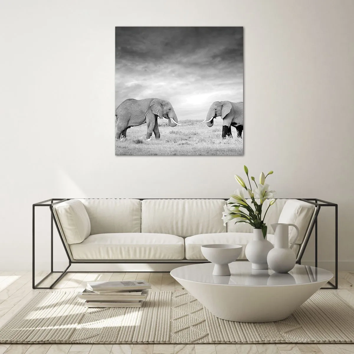Schilderen op glas - Grijs is mooi - 50x50 cm