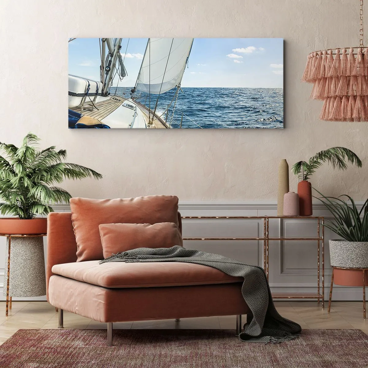 Schilderen op canvas - Ahoi, avontuur - 100x40 cm