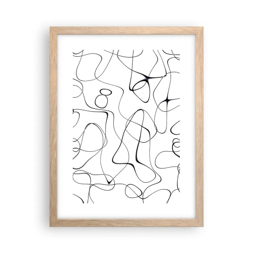 Een poster in een licht eiken lijst - Levenspaden, wisselvalligheden - 30x40 cm