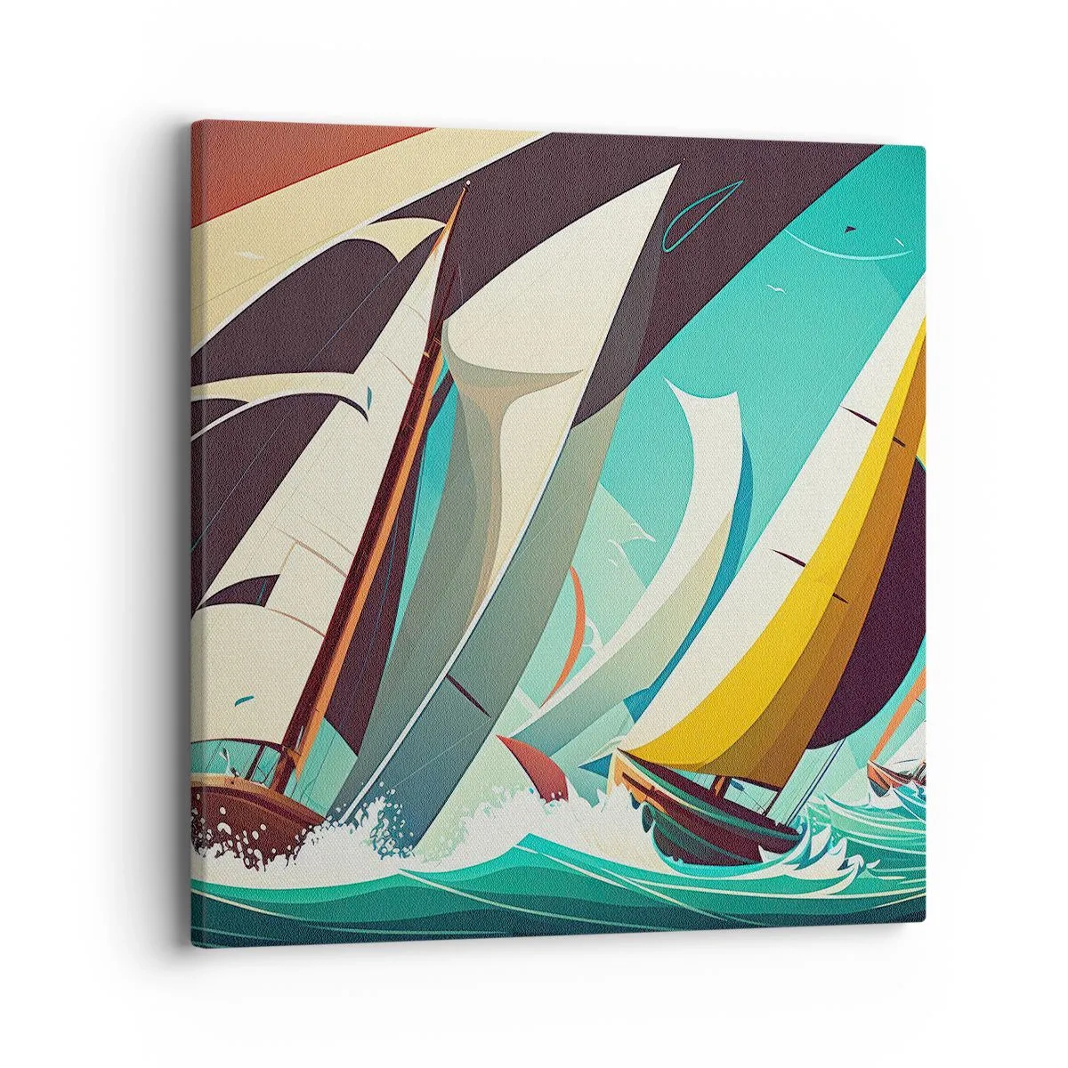 Schilderen op canvas - Met elementen als een broer - 40x40 cm