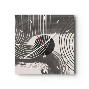 Wandklok - Klok - Het ovaal wint - 30x30 cm