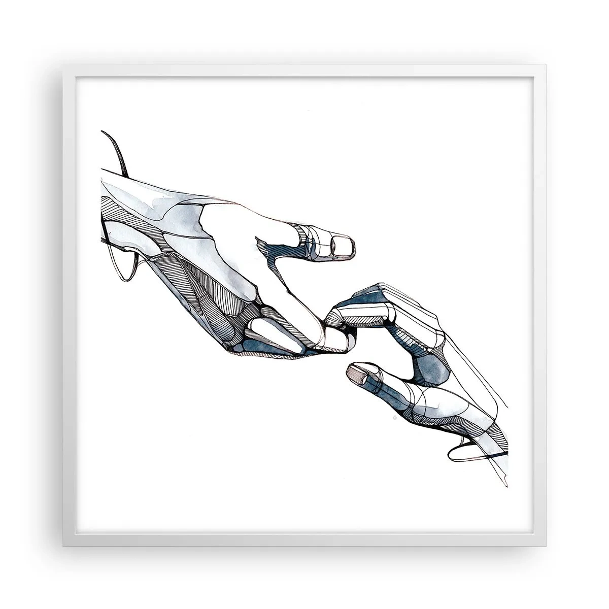 Poster in een witte lijst - Een goed gebaar - 60x60 cm