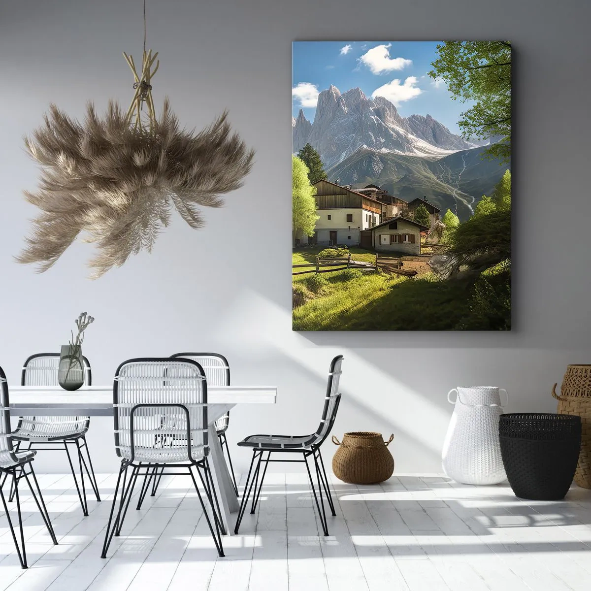 Schilderen op canvas - Alpine idylle - 45x80 cm