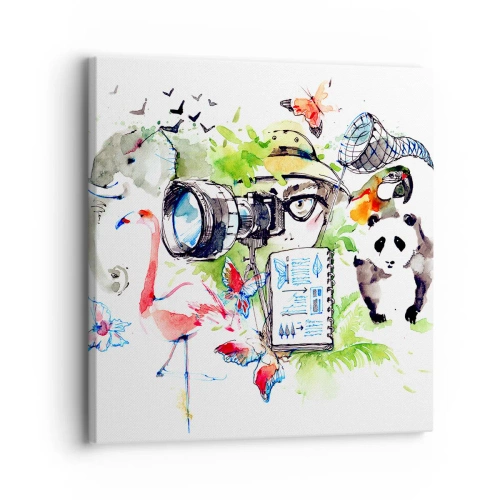 Schilderen op canvas - In de lens van een reiziger - 30x30 cm
