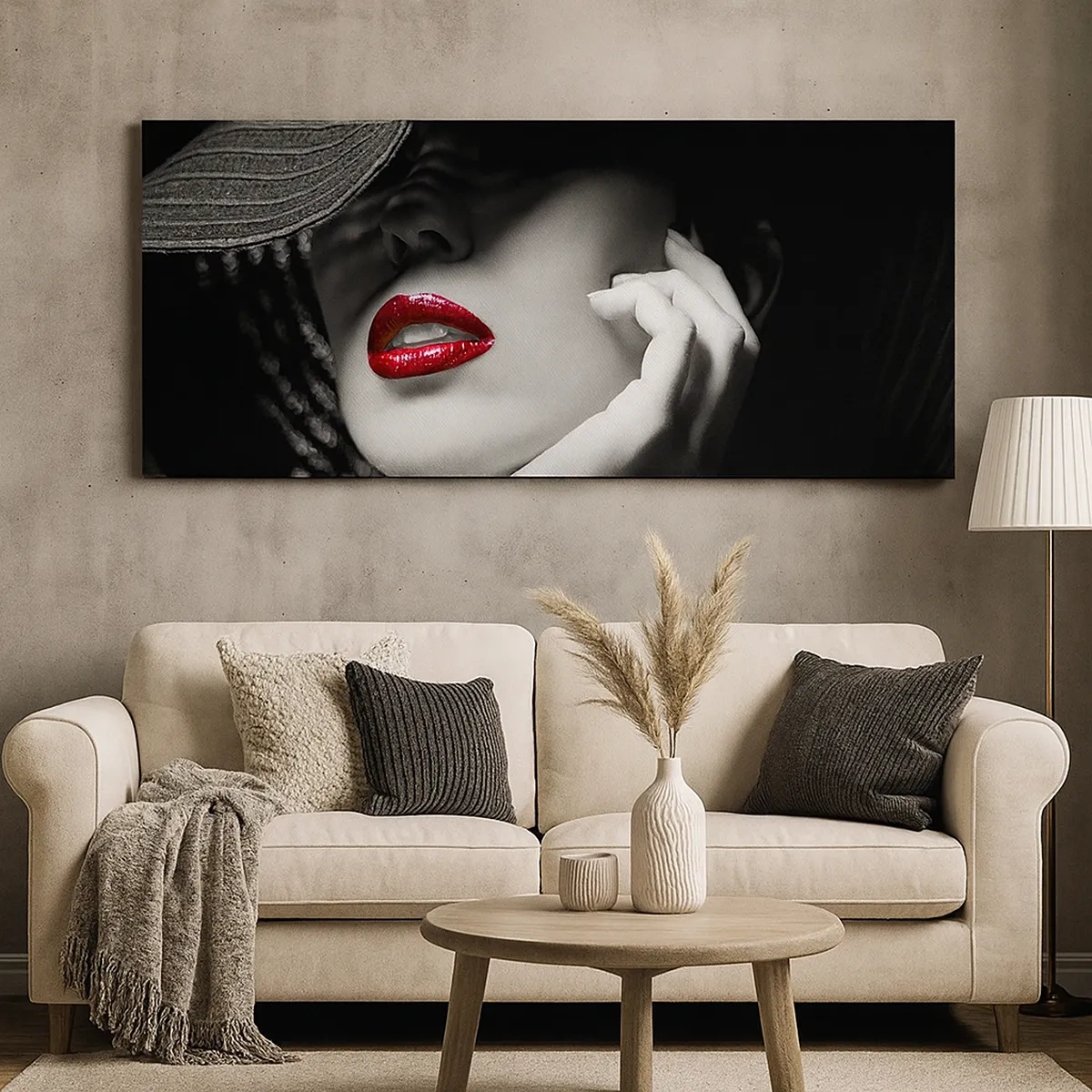 Schilderen op canvas - Een studie in scharlaken - 30x30 cm