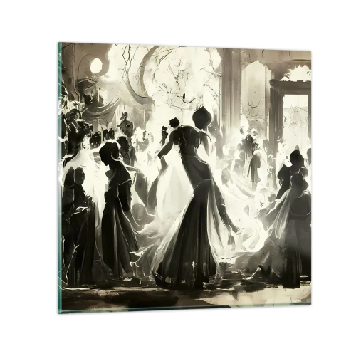 Schilderen op glas - De grote maskerade - 60x60 cm