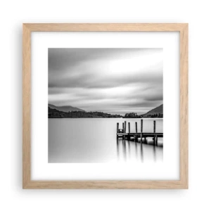 Een poster in een licht eiken lijst - Zachtheid en kracht - 30x30 cm