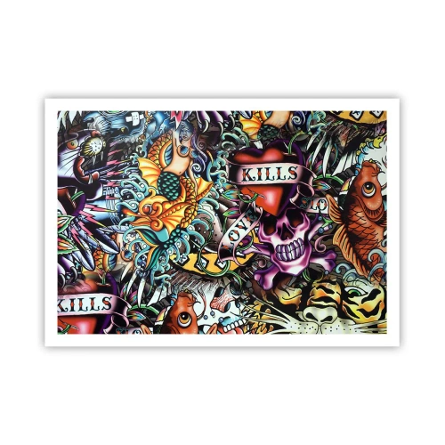 Poster - De droom van de tatoeëerder - 100x70 cm