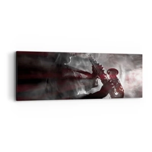 Schilderen op canvas - In de dampen van jazz - 90x30 cm