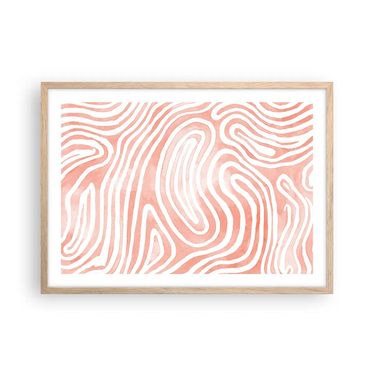 Een poster in een licht eiken lijst - In het koraallabyrint - 70x50 cm