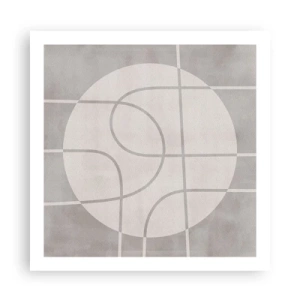 Poster - Rond en rechtdoor - 60x60 cm