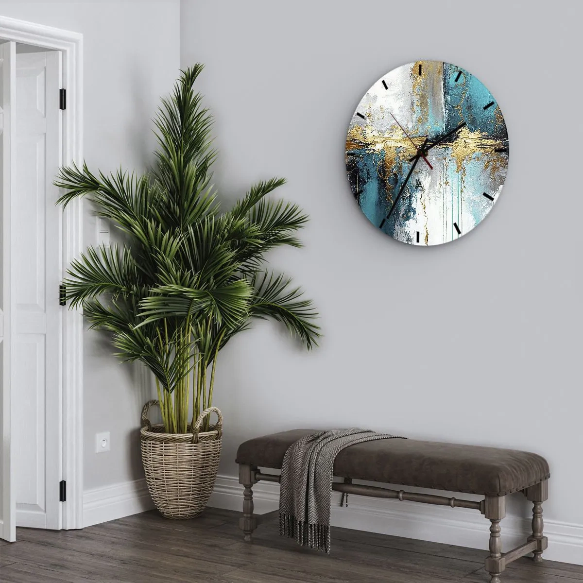 Wandklok - Klok - Alles vloeit - 40x40 cm