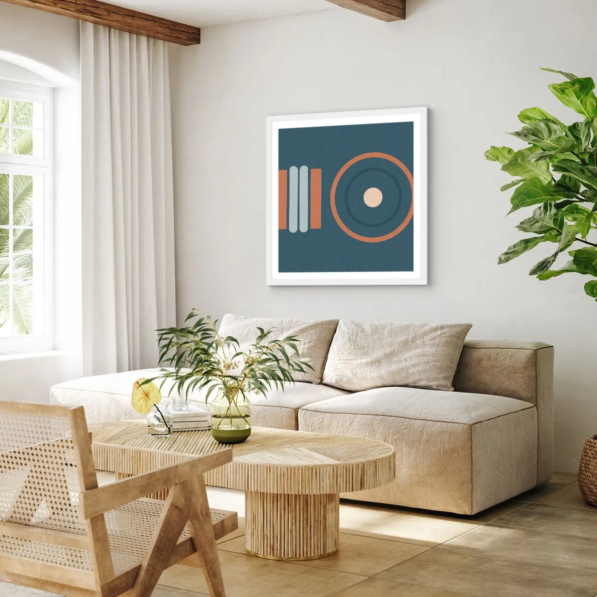 Poster in een witte lijst - De essentie van dingen - 60x60 cm