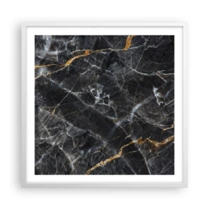 Poster in een witte lijst - Het innerlijke leven van de steen - 60x60 cm