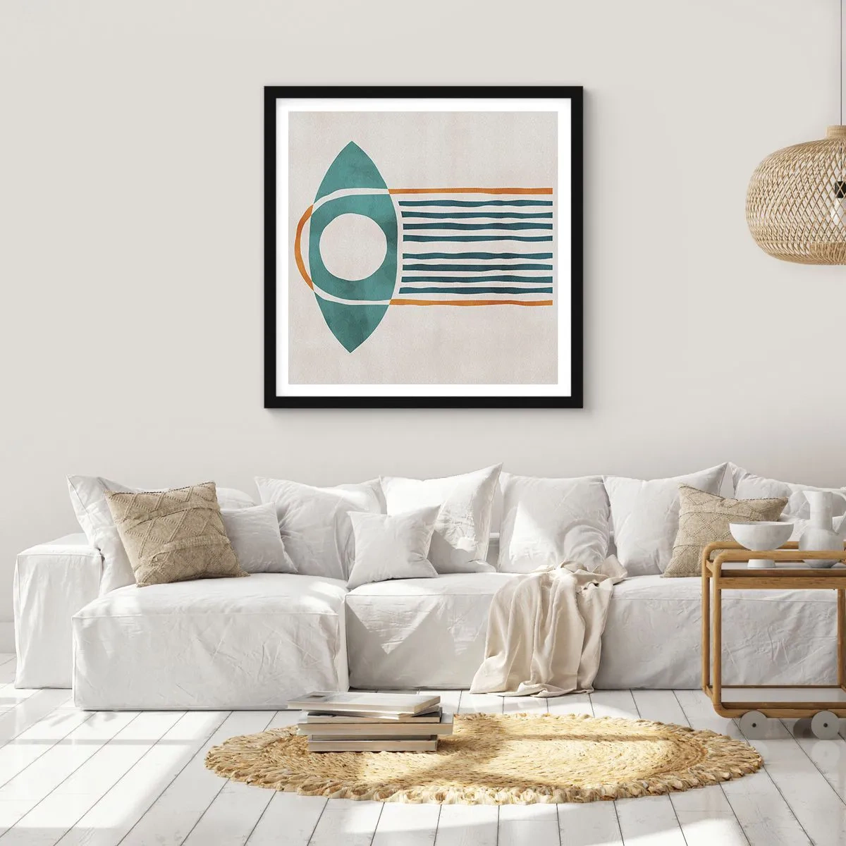 Poster in een zwarte lijst - Tekens en rituelen - 30x30 cm