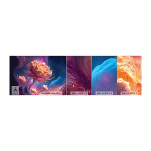 Fotobehang Monster Zelfklevend Deluxe Sticker - Andere wereld - Fantastisch, Land, Bloemen - 100x30 cm