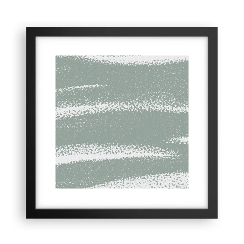 Poster in een zwarte lijst - Abstractie in een winterklimaat - 30x30 cm