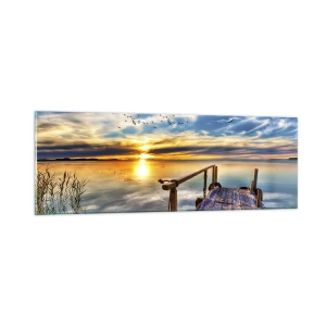 Schilderen op glas - De wind gaat rusten - 90x30 cm