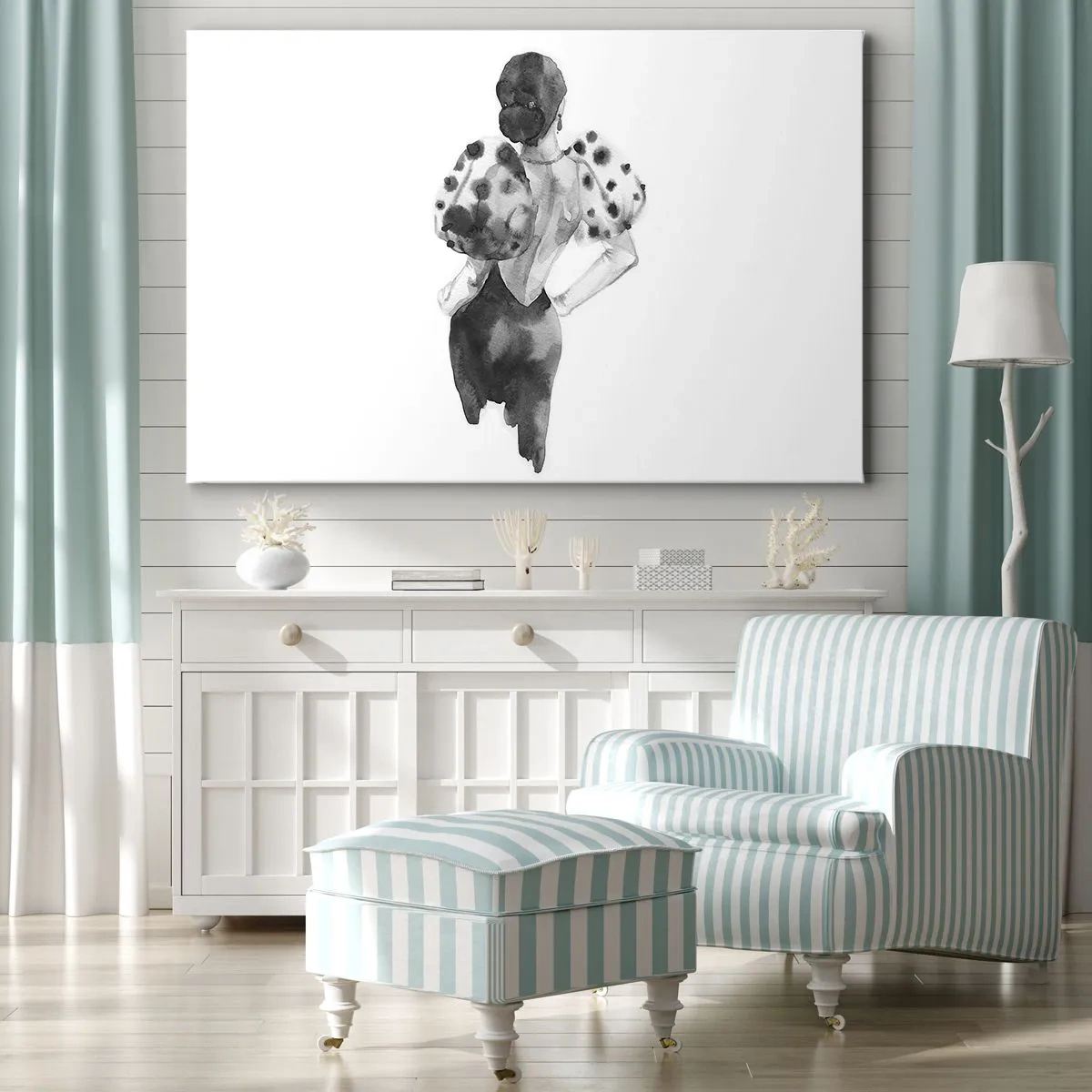 Schilderen op canvas - Ze kwam langs - 120x80 cm