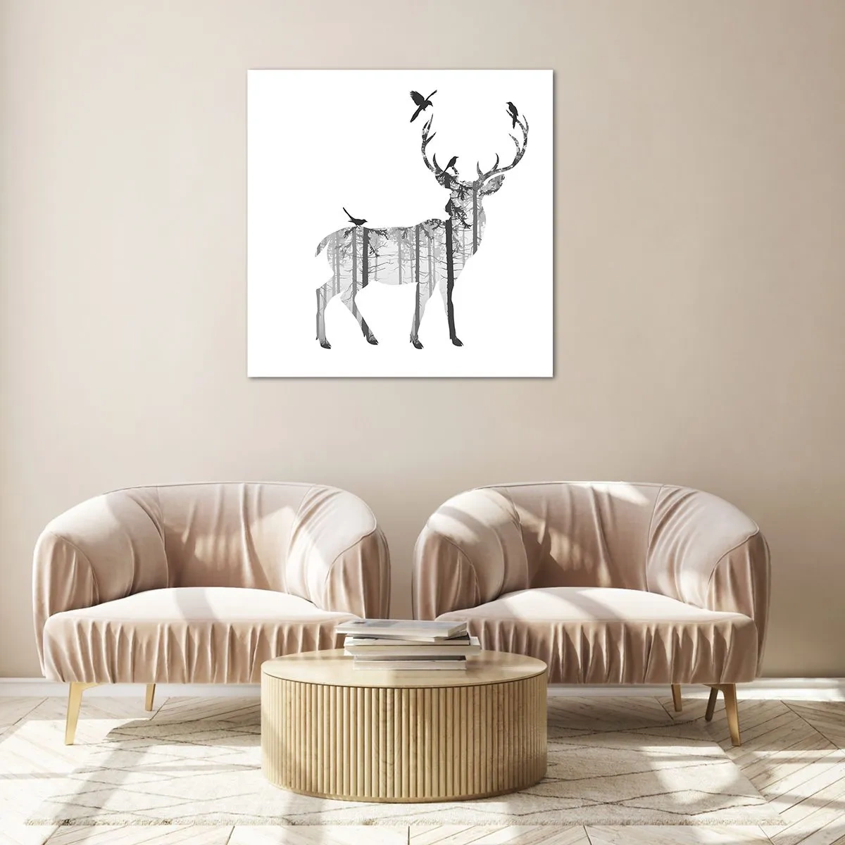 Schilderen op glas - Goede bosgeest - 30x30 cm