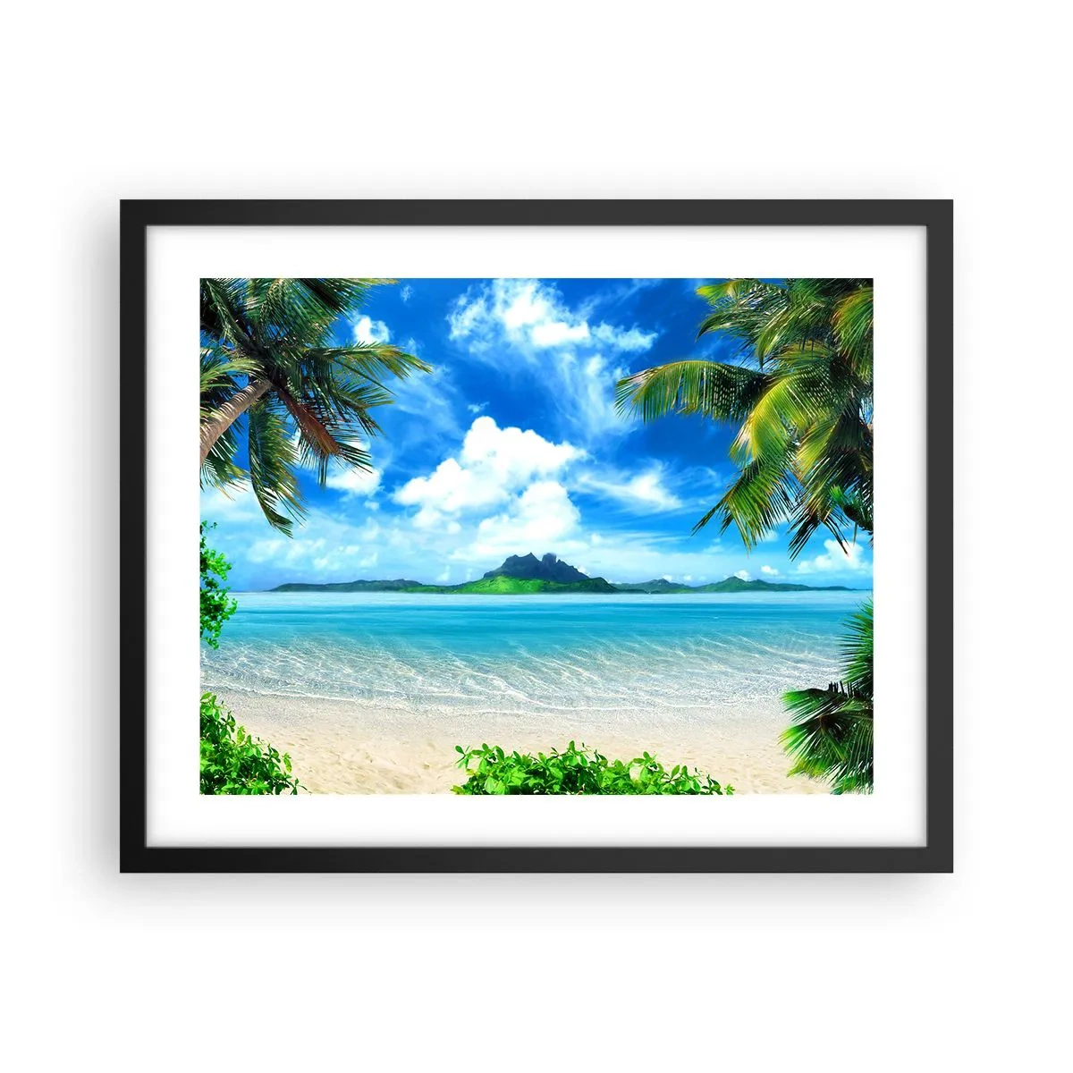 Poster in een zwarte lijst - Het azuur van de tropen - 50x40 cm
