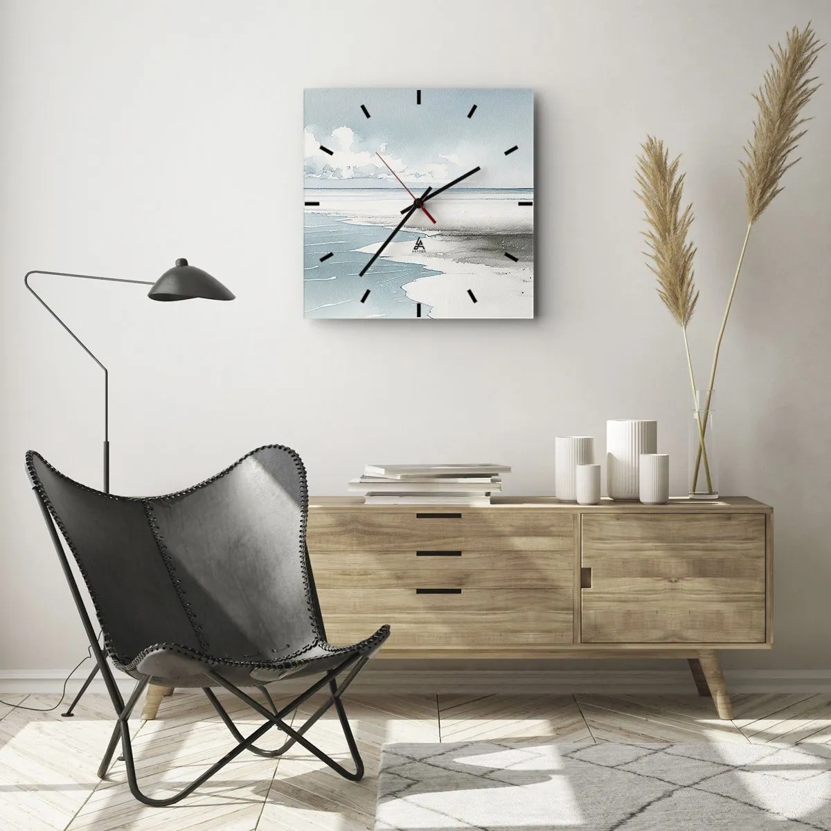 Wandklok - Klok - Zachte vloed - 40x40 cm