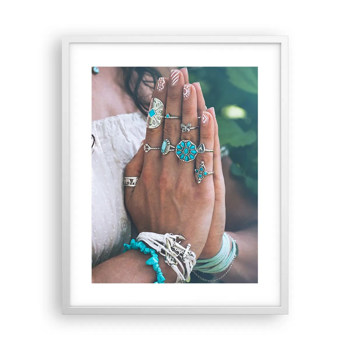 Poster in een witte lijst - Welkom in het centrum van het zijn - 40x50 cm