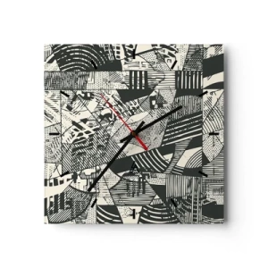 Wandklok - Klok - De dynamiek van nu - 30x30 cm