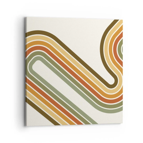 Schilderen op canvas - Zigzag naar het doel - 70x70 cm