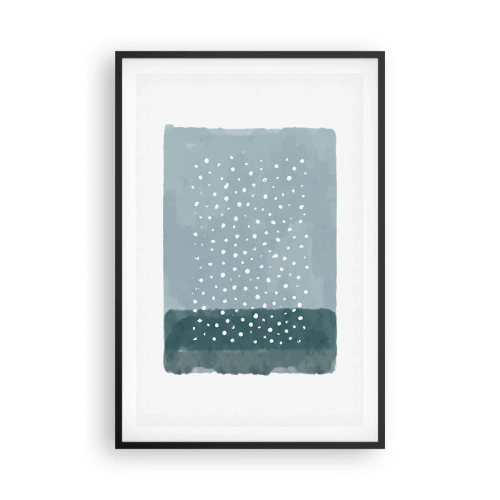 Poster in een zwarte lijst - Gegroeid op blauw - 61x91 cm