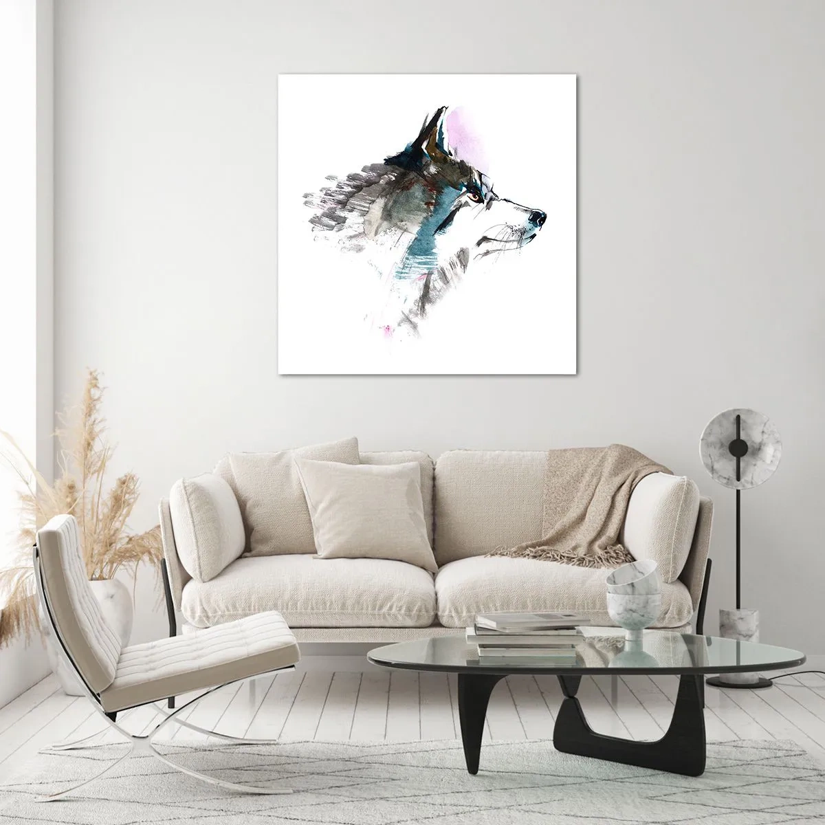 Schilderen op glas - Als we het over de duivel hebben - 70x70 cm