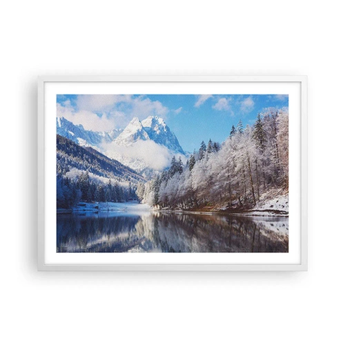 Poster in een witte lijst - Sneuwwacht - 70x50 cm